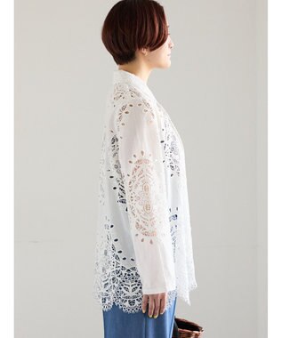 Te chichi ケミカルレースコットンジャケット オフホワイト
