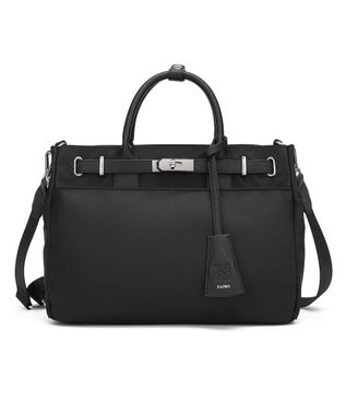 style code 【３タイプのマルチウェイ仕様】ナイロン中サイズショルダーバッグ ミニトート 舟形トート キューブバッグ BLK/SLV7692