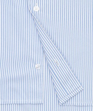 WEGO 【ユニセックス着用ITEM】オックスフォードダメージアップリケシャツ（SS） ブルーストライプ