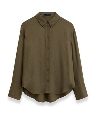 JOSEPH ビスコースツイル　ボタンダウンシャツ Hass Avocado