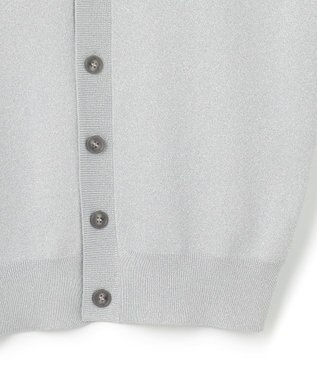 NAVE 【Nave・洗える】ラメニット カーディガン シルバー系