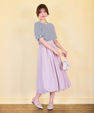 Feroux パフスリーブリボン Tシャツ ホワイト系1