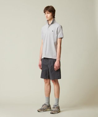 J.PRESS MEN 【大人気 / 10色展開】バックブル カノコレジメン ポロシャツ ライトグレー系