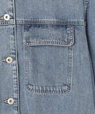 ANY L ミディデニムジャケット ブリーチ