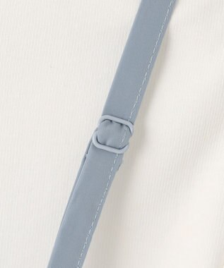 Feroux 【セットアップ対応・洗える】リボンタフタ ビスチェ カットソー ブルー系