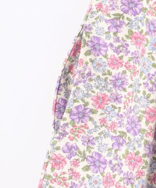 ANY KIDS カットソー サマー ワンピース オフホワイト×花柄