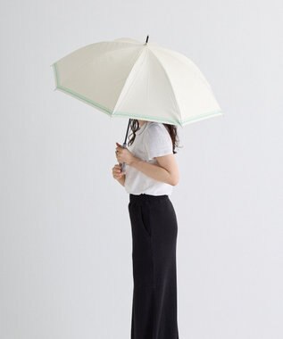 MOONBAT 晴雨兼用日傘 長傘 ランダムボーダー／遮光 遮熱 UV