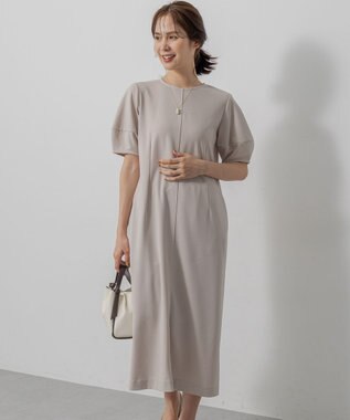 組曲 S ジョーゼットジャージーサック ワンピース ベージュ系