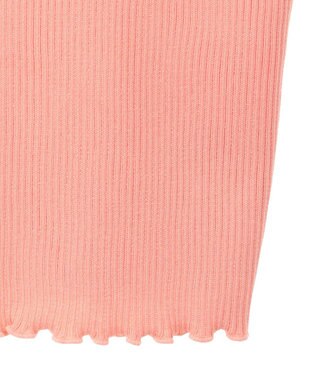 earth music&ecology フリルニットタンクトップ Pink Orange