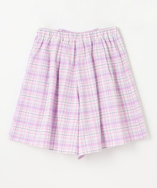 ANY KIDS チェック柄キュロット ラベンダー