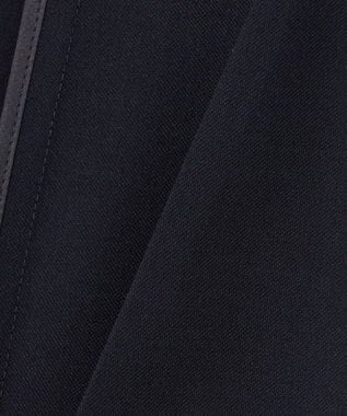 23区 S 【セットアップ対応/洗える】ドライツイル ノーカラー ジャケット ネイビー系