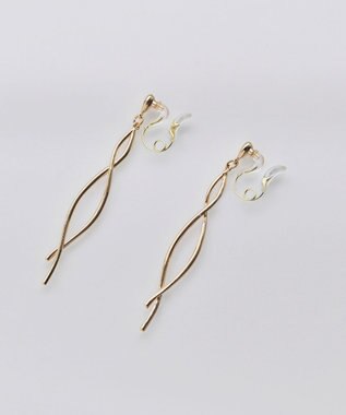 Phoebe 【痛くないシリーズ/金属アレルギー対応】スウィングクリスタルループフィットイヤリング　シャンパンゴールド シャンパンゴールド