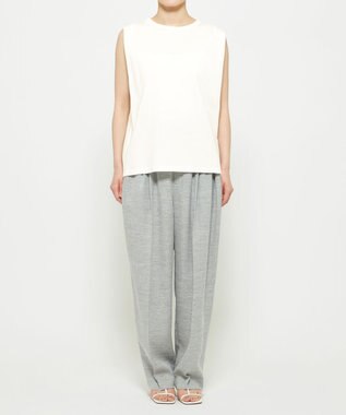 uncrave リネンライクツイル テーパードパンツ グレー