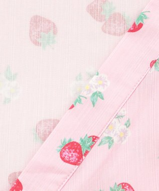 ANY KIDS 簡単帯付き 甚平セット ピンク×イチゴ