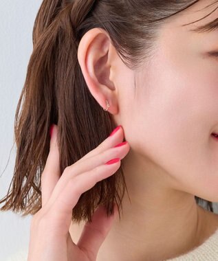 Phoebe 【K10】ストーンバーイヤリング　ローズゴールド ローズゴールド