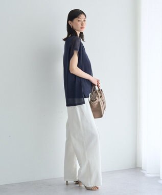 YECCA VECCA 【2点SET】ヘンリーネックスラブシアーニット Navy