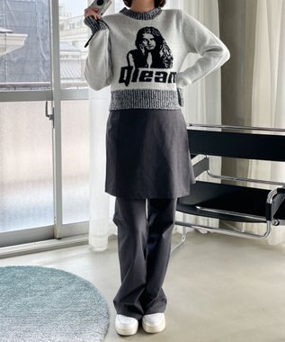 WEGO フラッフィーグラフィックちびニット 柄3