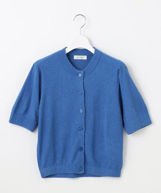 Feroux スラブヤーンショートカーディガン ブルー系