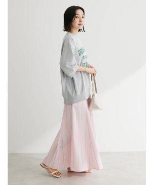 Green Parks ７分袖ロゴ裏毛プルオーバー Gray Mixture