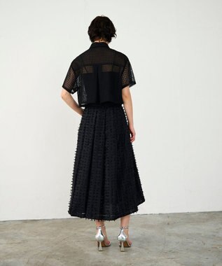 GRACE CONTINENTAL ラッセルメッシュシャツ ブラック