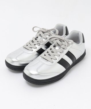 WEGO 2ラインローカットスニーカー シルバー