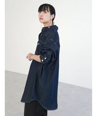 Green Parks ウエスタンＢｉｇデニムシャツ Dark Indigo