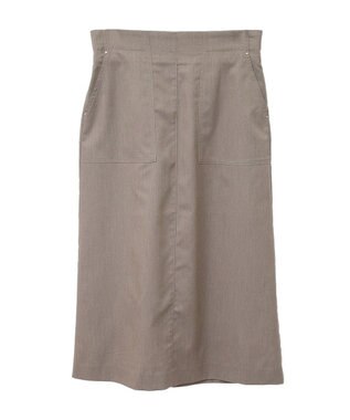 Green Parks きれいシルエットＡラインスカート Gray Beige
