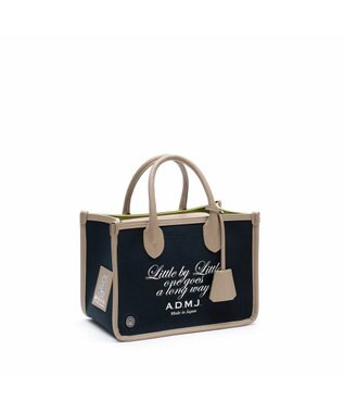 A.D.M.J. 【ファブリック】オフィサー/イタリアンファブリックヘリ巻きトートS ネイビー