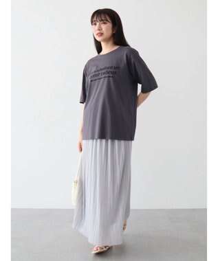 Green Parks ラメプリーツＩラインスカート Light Gray