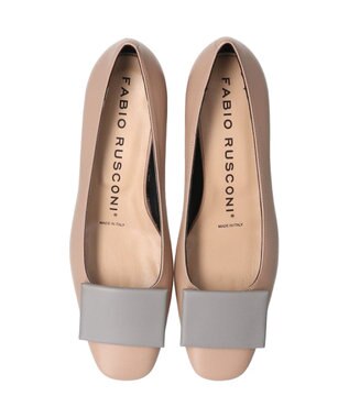 INTER-CHAUSSURES 【FABIO RUSCONI】オーナメントパンプス ライトベージュコンビ