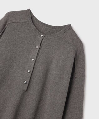 GRACE CONTINENTAL スウェットライクニットトップ グレー