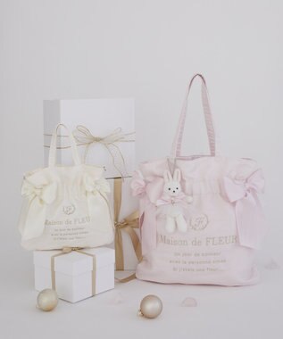 Maison de FLEUR ラメチュールラビットチャーム White