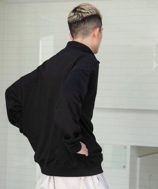 WEGO ヘビーウエイトハーフZIPワンポイントPO ブラック