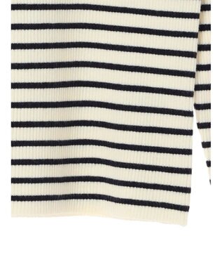 earth music&ecology ゴールド釦スリーブリブプルオーバー Border