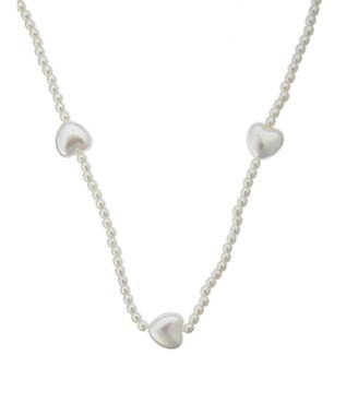 Green Parks ・ＨＡＬＦ　ＴＩＭＥ　ベビーパールハートネックレス White