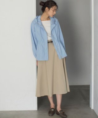 組曲 L 【2WAY】フード付き ライトアウター サックスブルー系