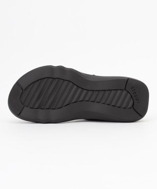 steppi 【洗える】ビジュー付 スポーツサンダル ブラック