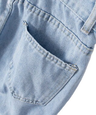 WEGO 【S～Lサイズ】ヘビークラッシュデニムパンツ デニム淡色