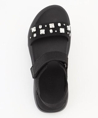 steppi 【洗える】ビジュー付 スポーツサンダル ブラック