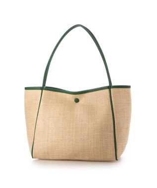 UNBILLION カシュカシュ cachecache / 雑材風通しハンドルトート グリーン