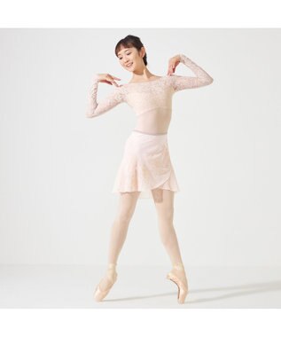 Chacott ◎【Nela ライン】ロングスリーブレオタード ヨーロピアンピンク