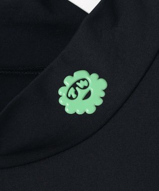 PW CIRCULUS 【UV遮蔽率99% UVカット / 速乾 / ストレッチ】【GOLF OUT掲載】【MEN】アニマルグラフィックモックネックT ゴルフ ブラック系