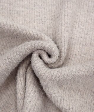 Tiaclasse L 【洗える】表情豊かなメランジニットVネックトップス ベージュ×ブラウン