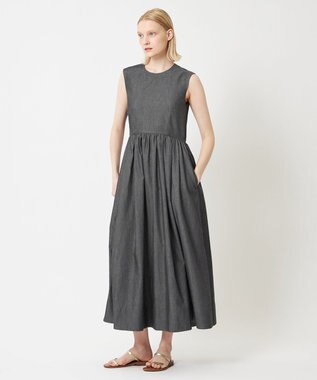 BEIGE， 【S-size】POMEGRANATE / フレアワンピース Chambray Black