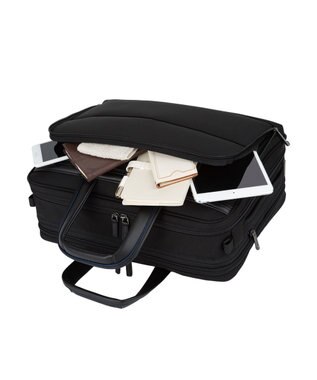 ACE BAGS & LUGGAGE ace. デヴェル ビジネスバッグ B4サイズ 15.6インチPC収納 21/27L 1200g エキスパンド 20264 ブラック×ネイビー