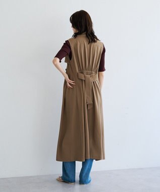 YECCA VECCA 【UVカット/接触冷感】トレンチジレワンピース Beige