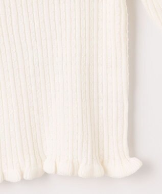 組曲 KIDS 【110-140cm】リブ ニット オフホワイト系