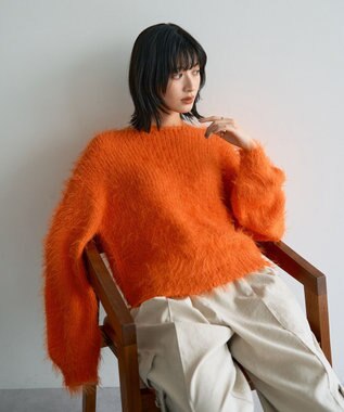 YECCA VECCA フェザーMIXロービングニット