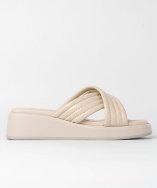 BONTRE 【BONTRE/ボントレ】パフィーステッチクロスサンダル/40351-US アイボリー