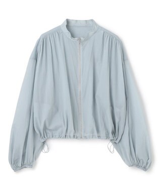 uncrave シアープルーフナイロン スタンドネックブルゾン サックス